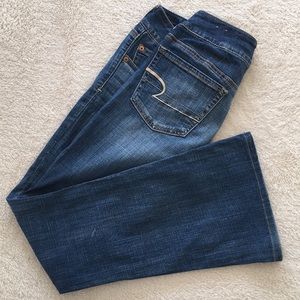 AEO Mid Wash Artist Flare Jeans, size 8
